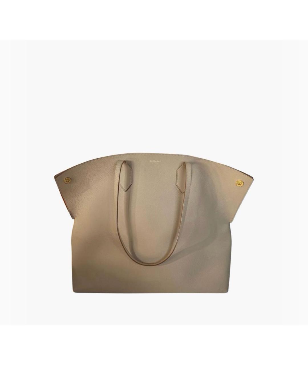 BURBERRY Бежевая кожаная сумка тоут, фото 4