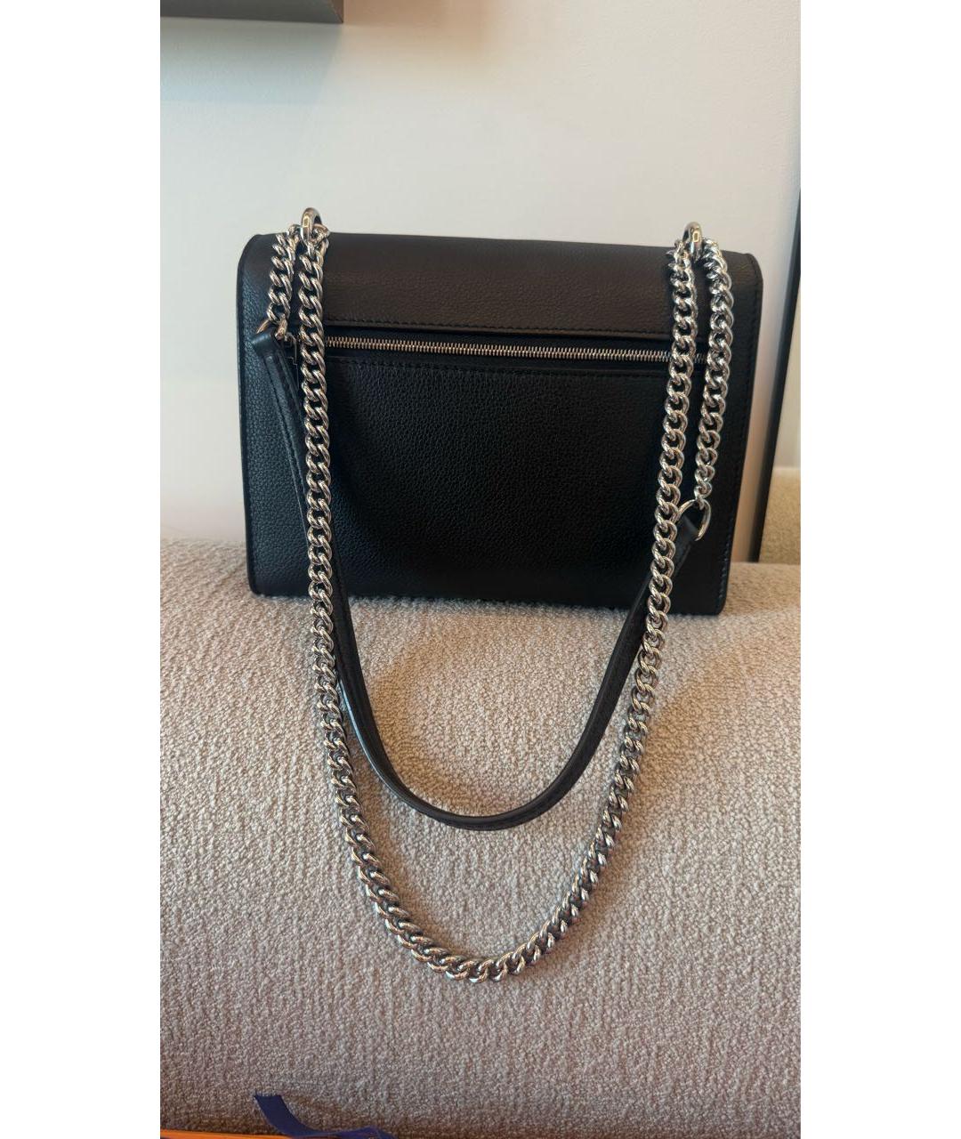 LOUIS VUITTON Черная кожаная сумка через плечо, фото 2