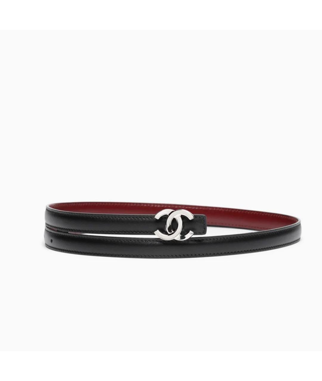 CHANEL Черный кожаный ремень, фото 4