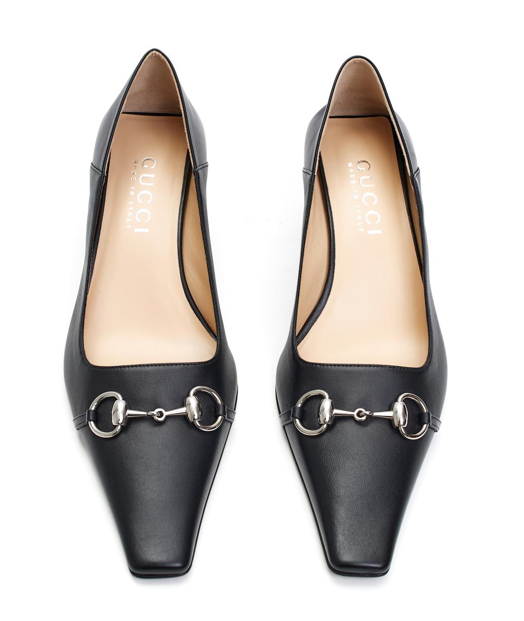 GUCCI Черные кожаные туфли, фото 3