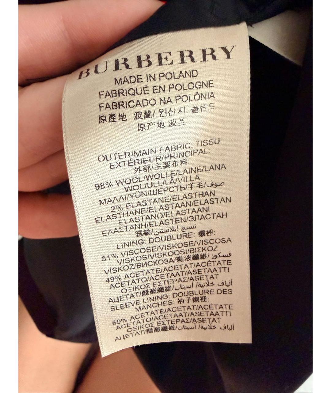 BURBERRY Бордовый шерстяной жакет/пиджак, фото 5