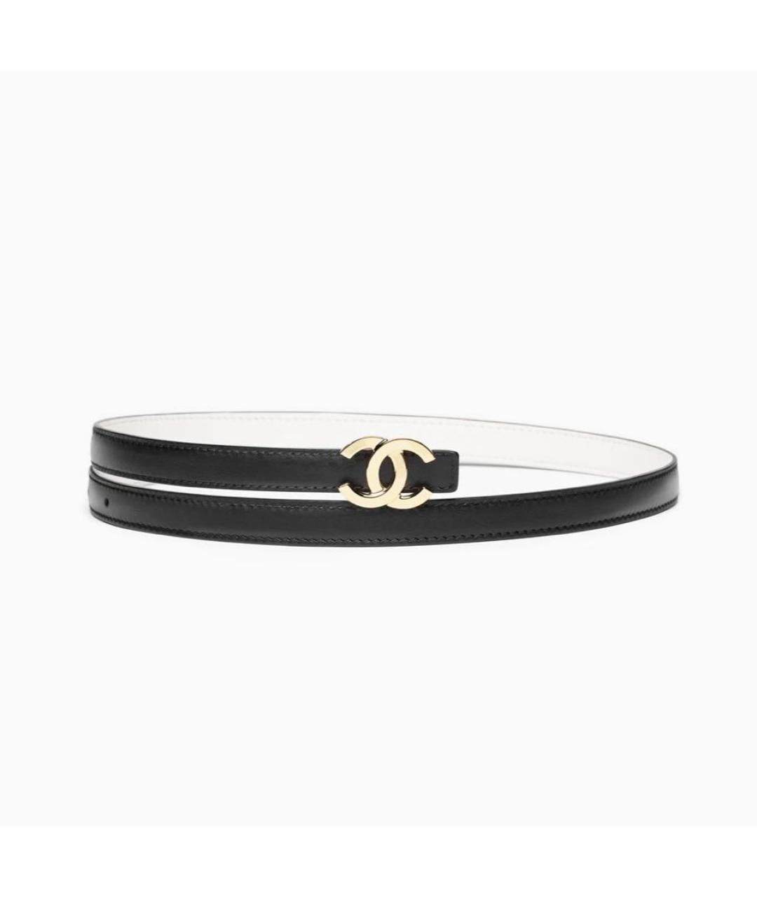 CHANEL Черный кожаный ремень, фото 4