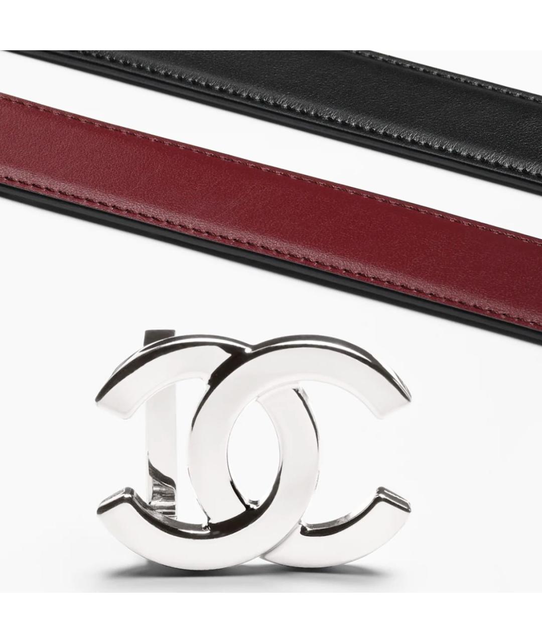 CHANEL Черный кожаный ремень, фото 3