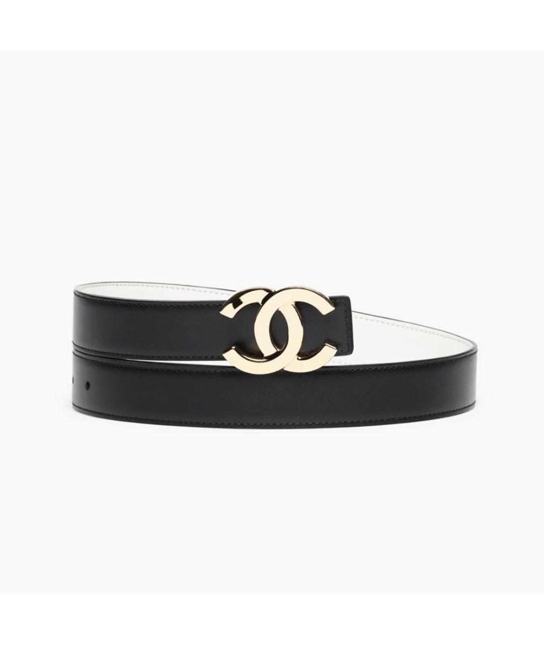 CHANEL Черный кожаный ремень, фото 4