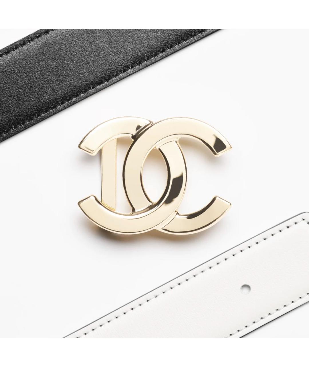 CHANEL Черный кожаный ремень, фото 2