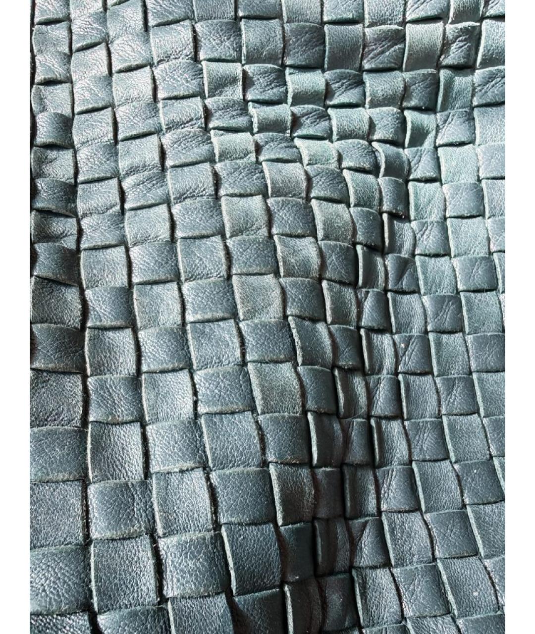 BOTTEGA VENETA Темно-синяя кожаная сумка через плечо, фото 5