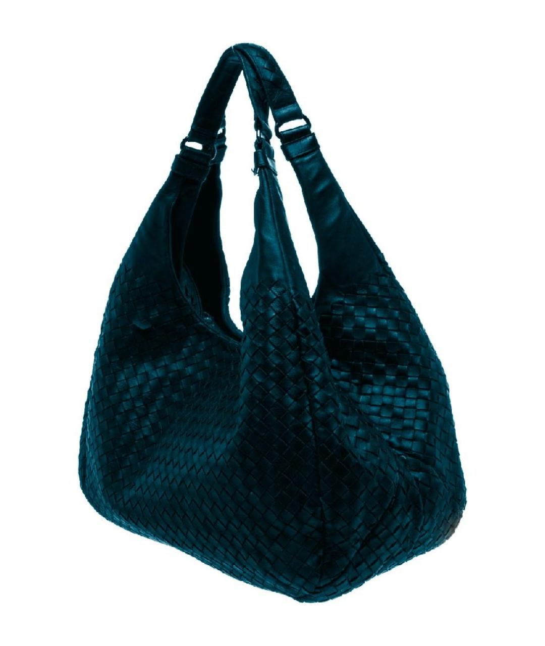 BOTTEGA VENETA Темно-синяя кожаная сумка через плечо, фото 2