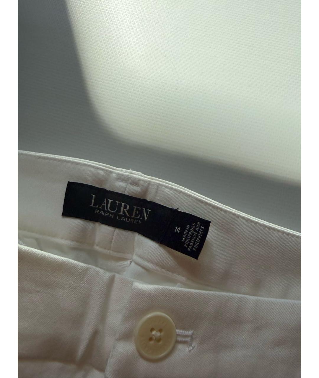 RALPH LAUREN Белые хлопковые шорты, фото 3