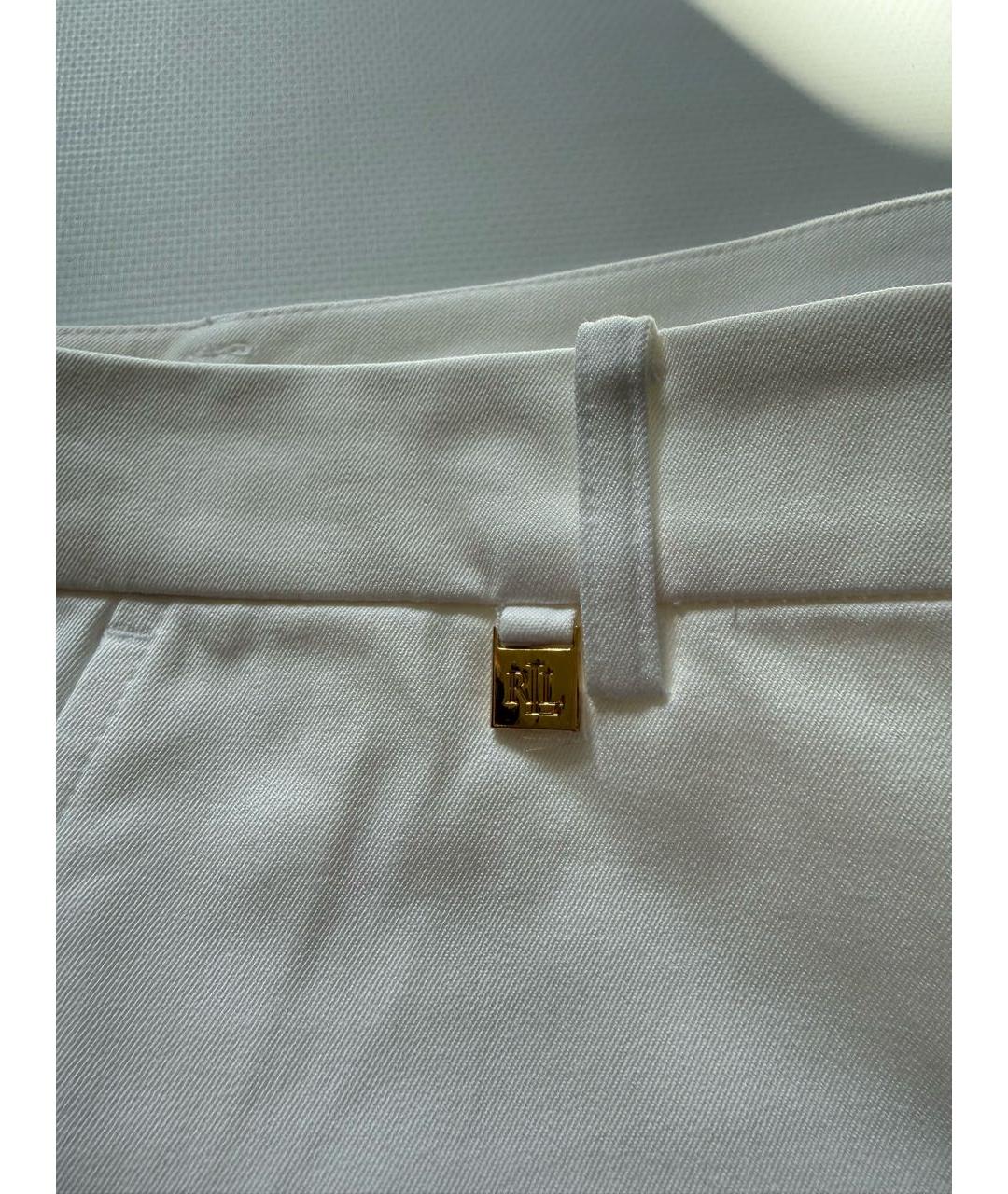 RALPH LAUREN Белые хлопковые шорты, фото 2