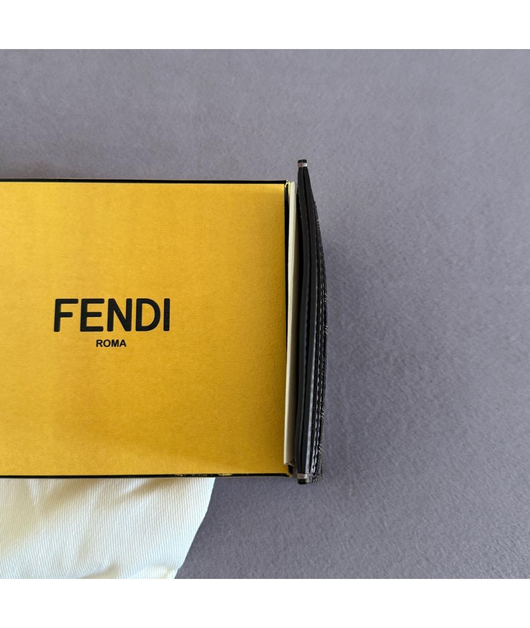 FENDI Коричневый кожаный кардхолдер, фото 3