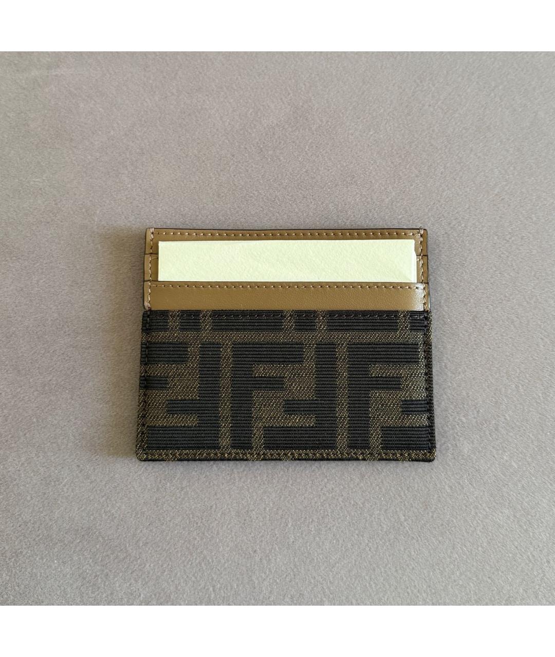 FENDI Коричневый кожаный кардхолдер, фото 2