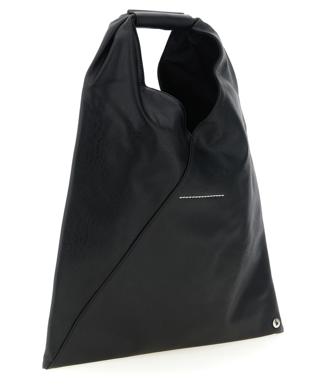 MM6 MAISON MARGIELA Черная сумка тоут из искусственной кожи, фото 2