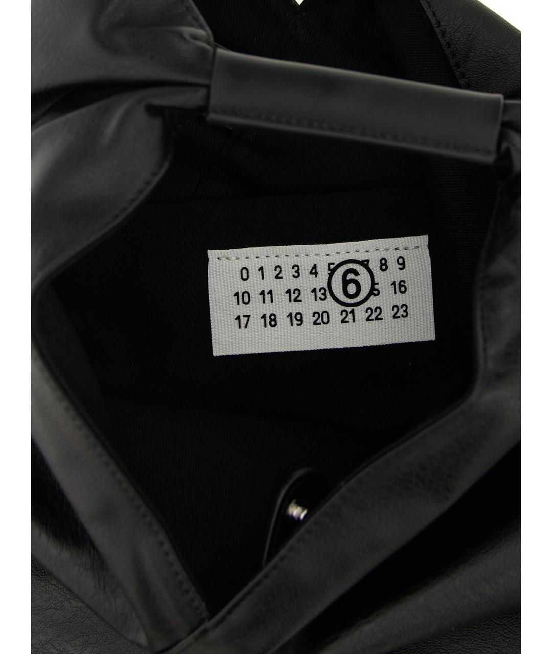 MM6 MAISON MARGIELA Черная сумка тоут из искусственной кожи, фото 4