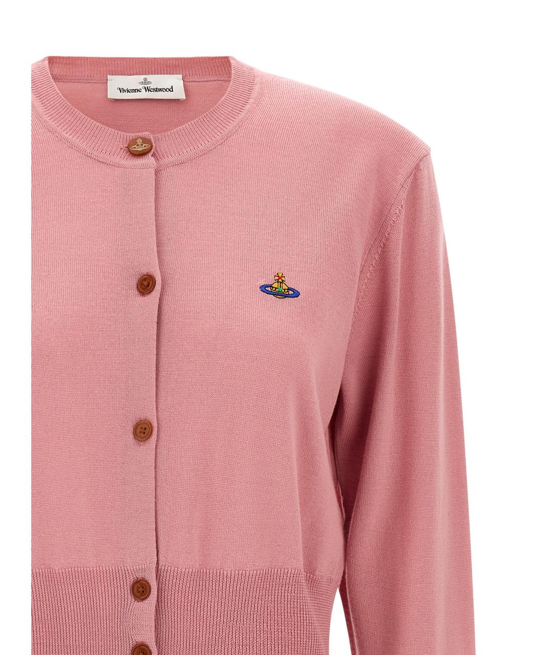VIVIENNE WESTWOOD Розовый шерстяной кардиган, фото 3
