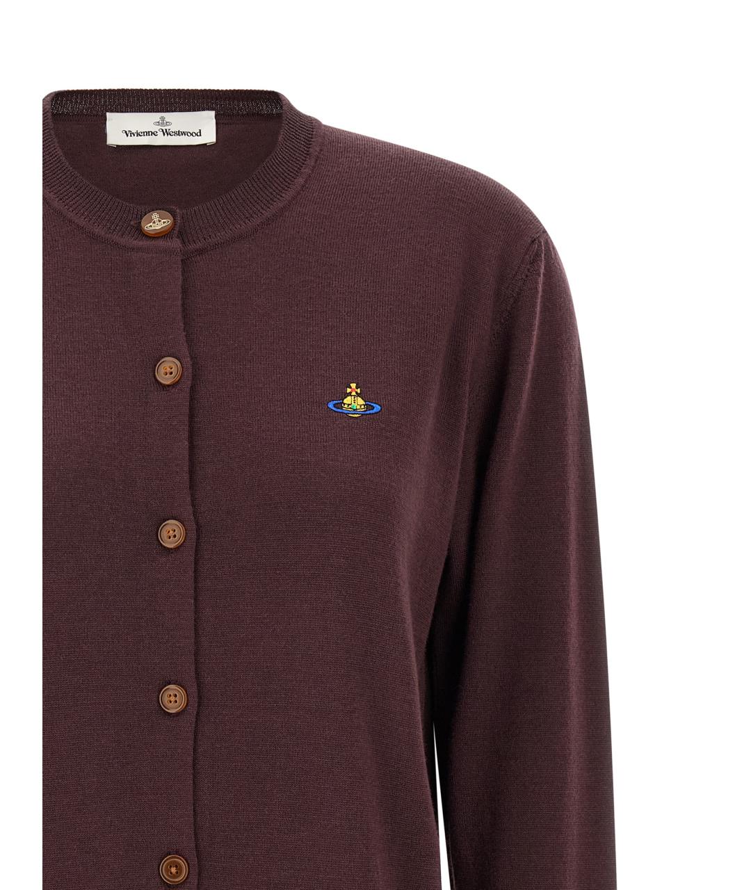 VIVIENNE WESTWOOD Бордовый шерстяной кардиган, фото 3