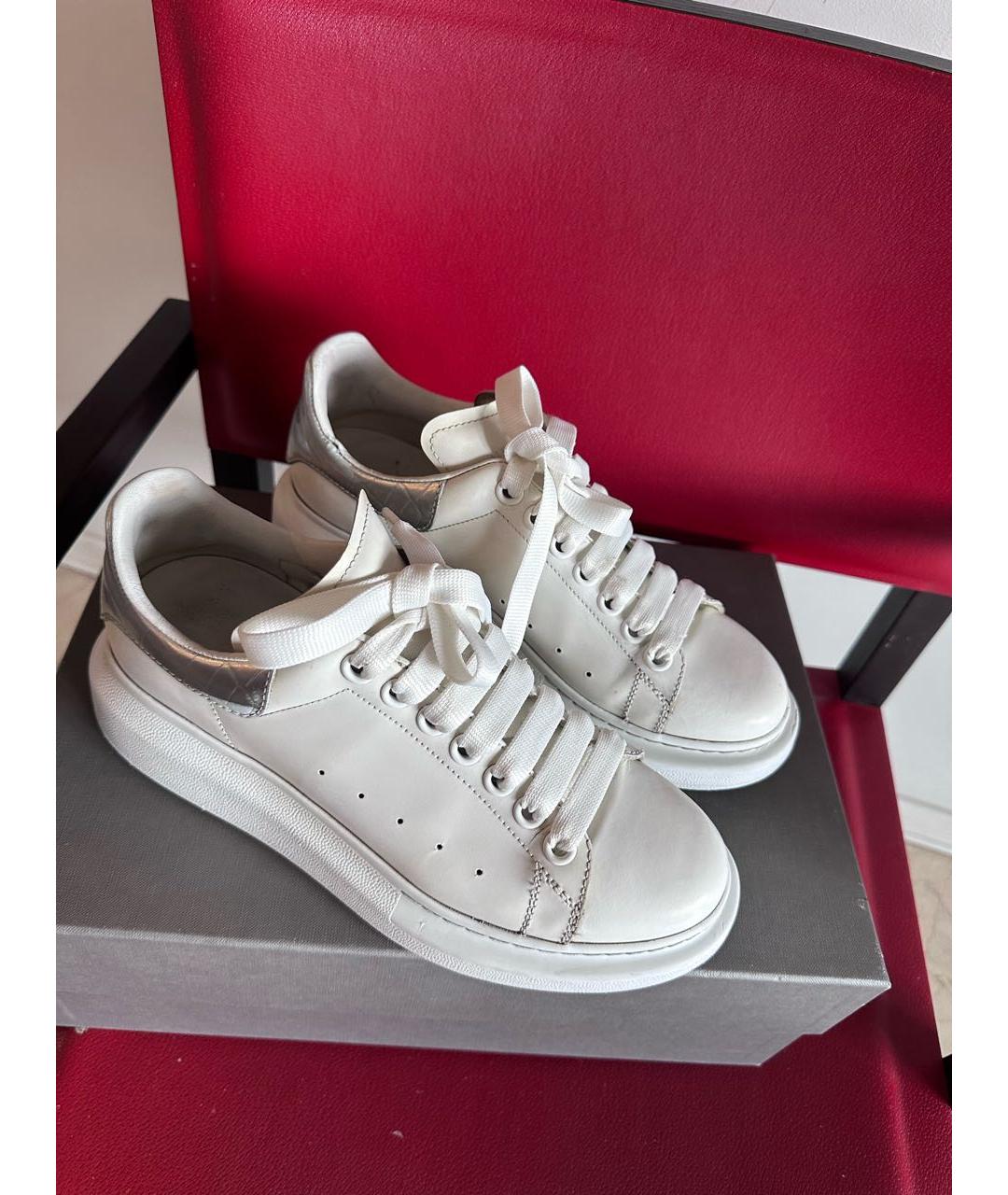 ALEXANDER MCQUEEN Белые кожаные кроссовки, фото 7
