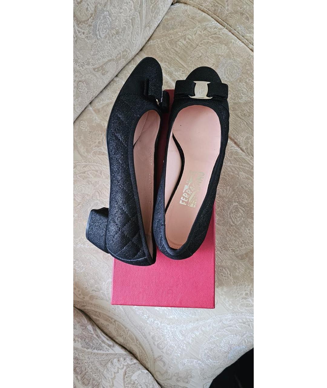 FERRAGAMO Черные нубуковые туфли, фото 2