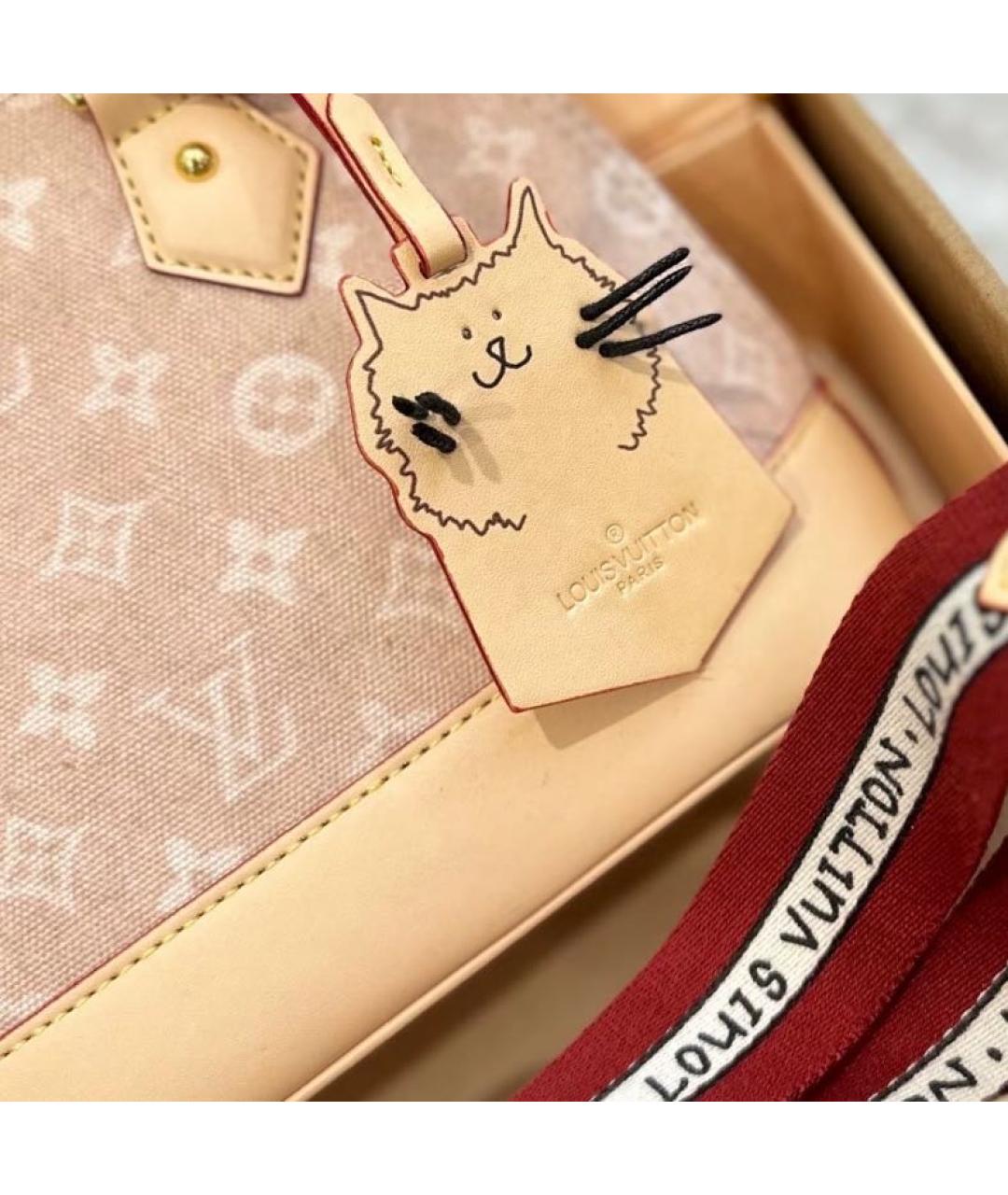 LOUIS VUITTON Бежевая сумка тоут из канвы, фото 4