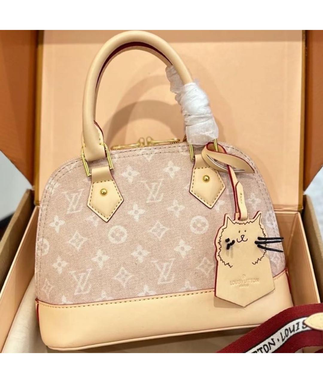 LOUIS VUITTON Бежевая сумка тоут из канвы, фото 3