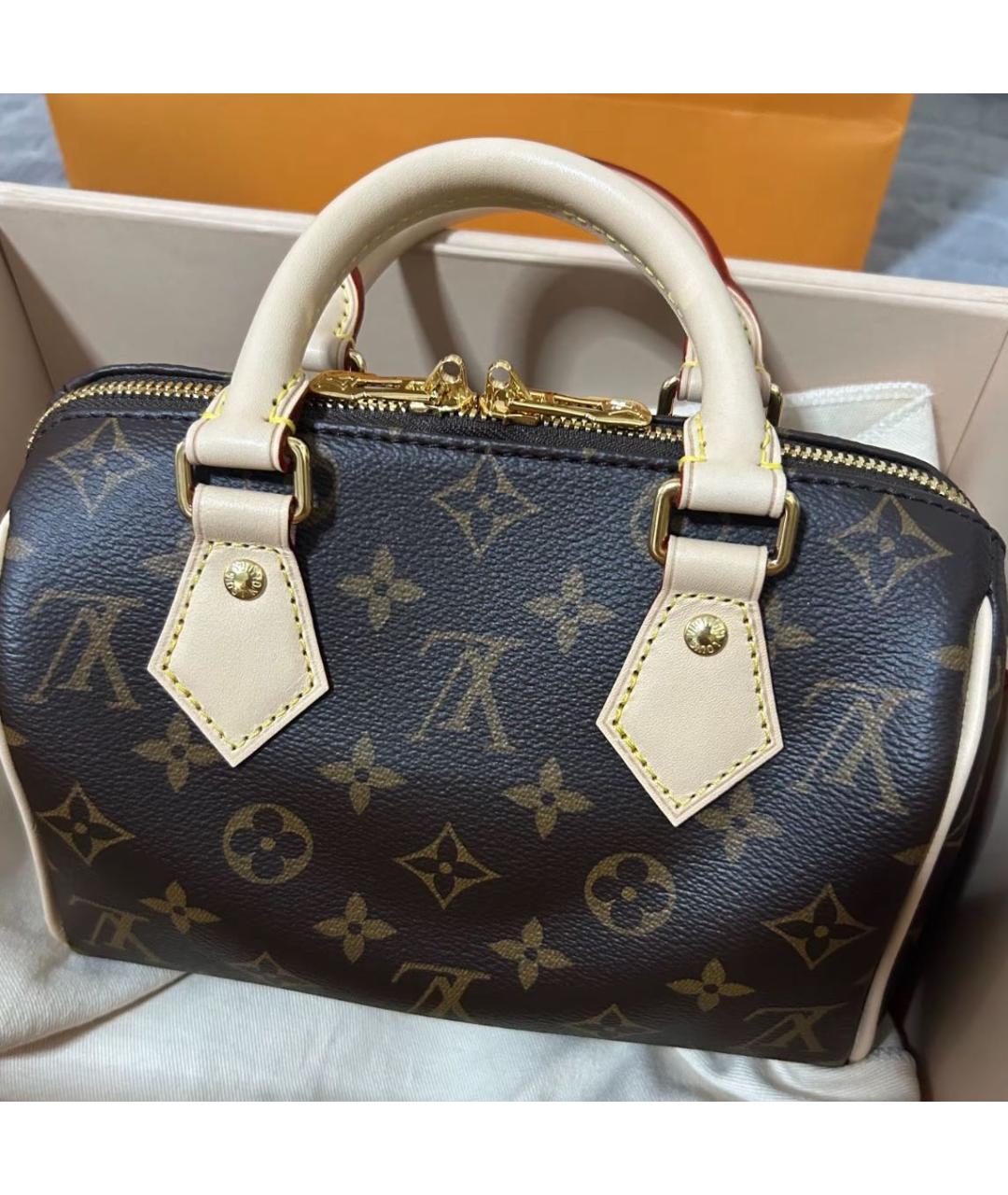 LOUIS VUITTON Коричневая сумка через плечо из канвы, фото 3