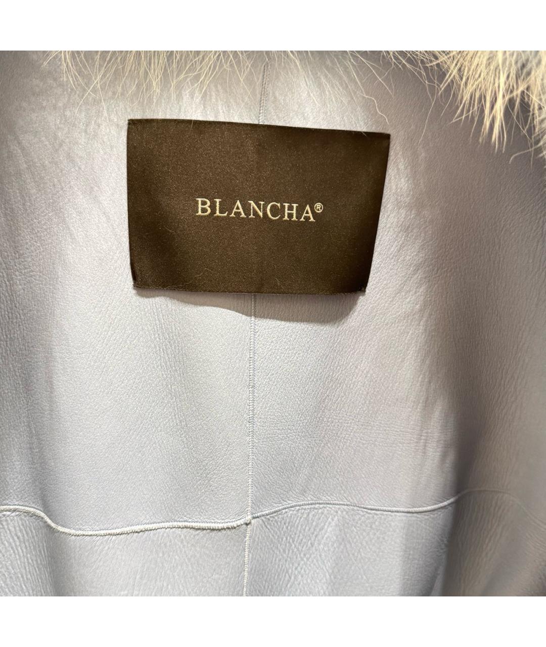 BLANCHA Голубая меховая шуба, фото 3