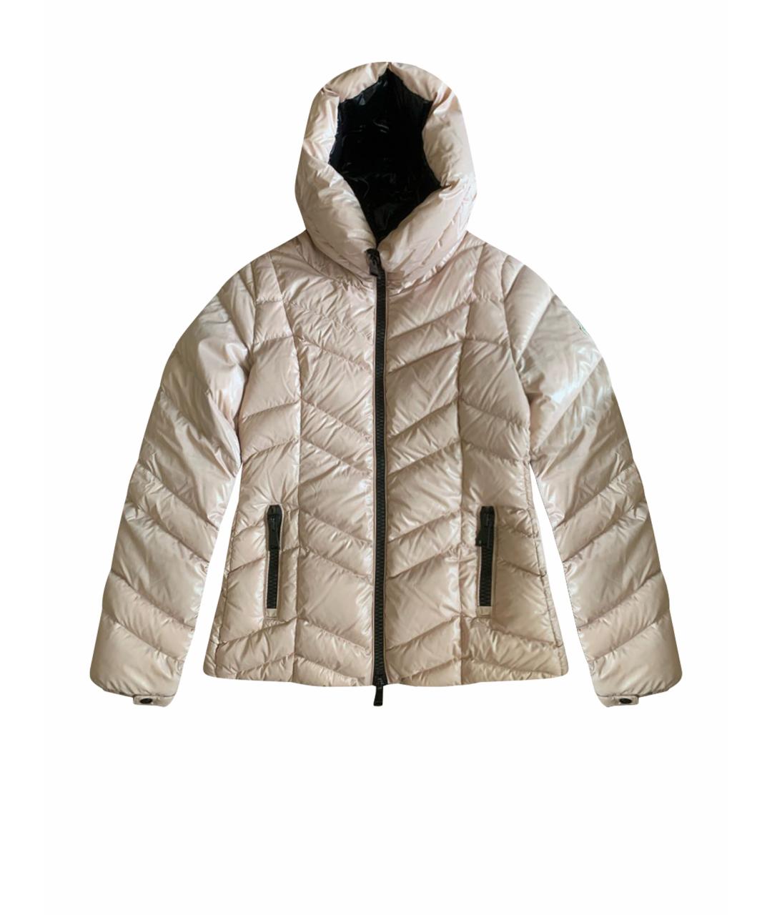 MONCLER Розовый полиэстеровый пуховик, фото 1