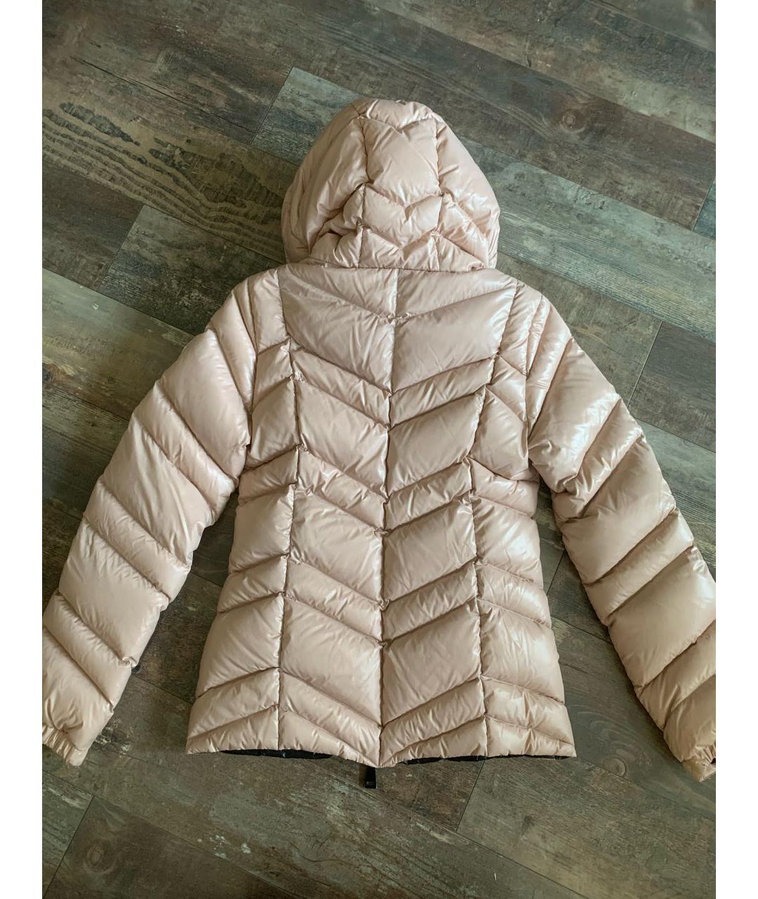 MONCLER Розовый полиэстеровый пуховик, фото 2