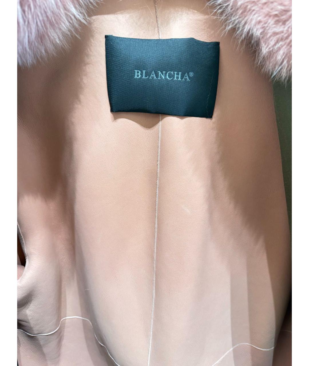 BLANCHA Розовая меховая дубленка, фото 3