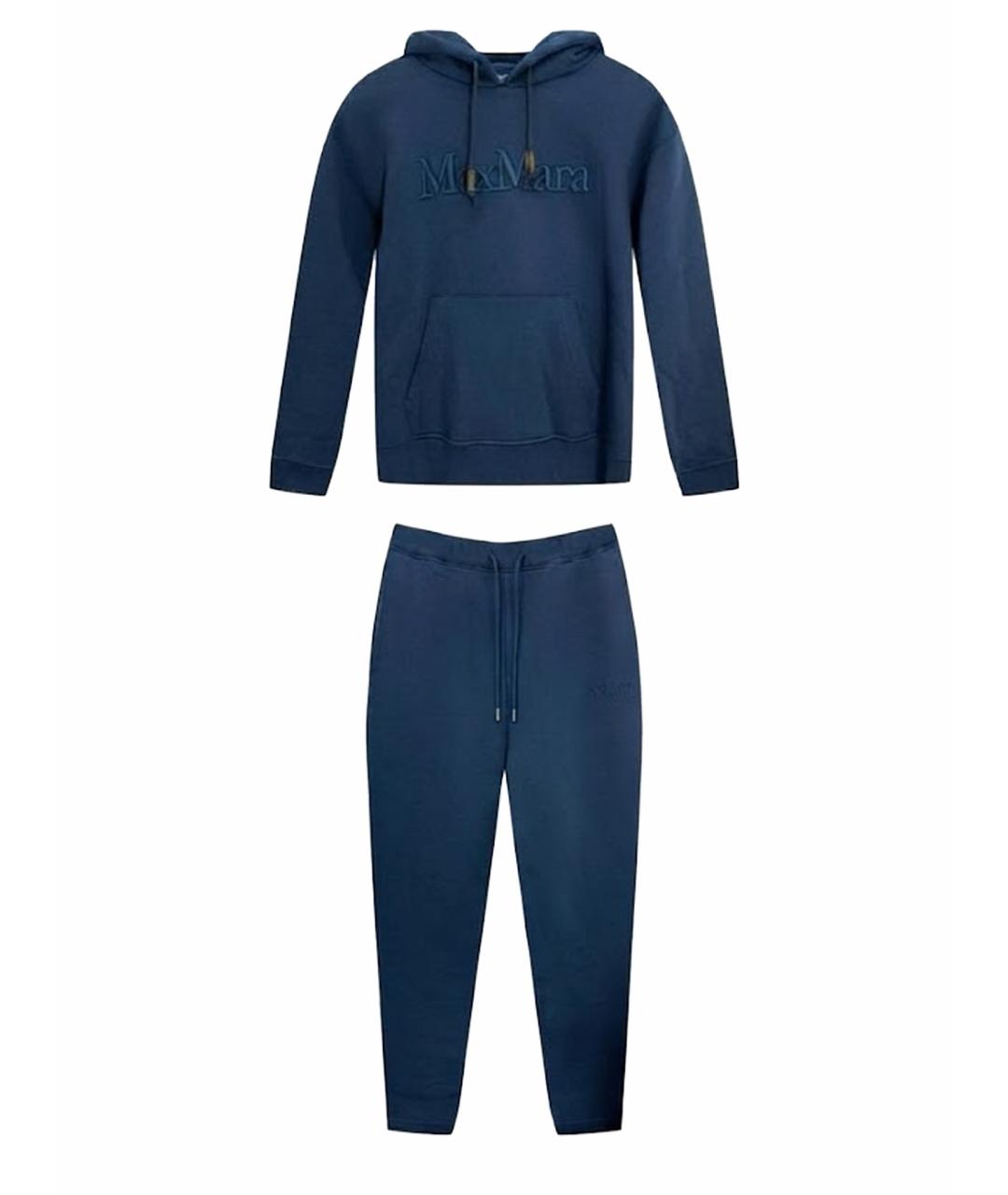 'S MAX MARA Темно-синий хлопко-эластановый спортивные костюмы, фото 1
