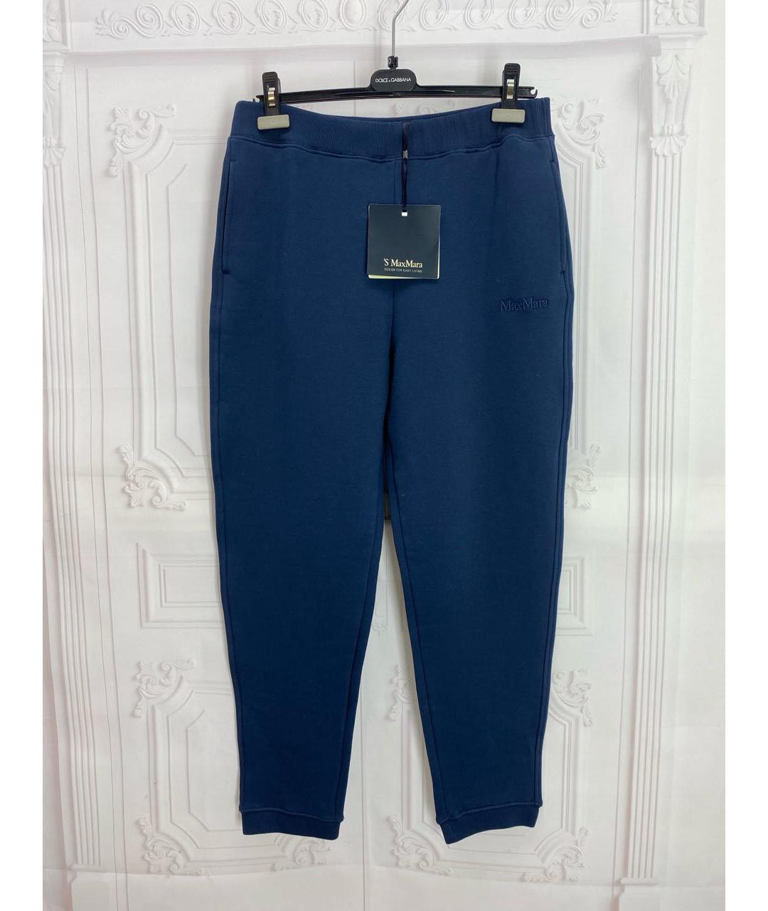 'S MAX MARA Темно-синий хлопко-эластановый спортивные костюмы, фото 3