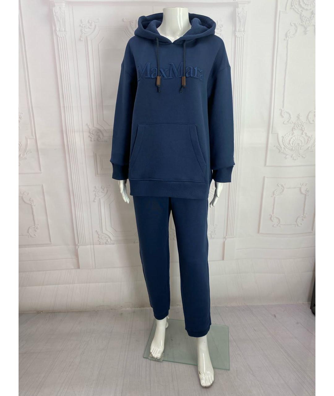 'S MAX MARA Темно-синий хлопко-эластановый спортивные костюмы, фото 5