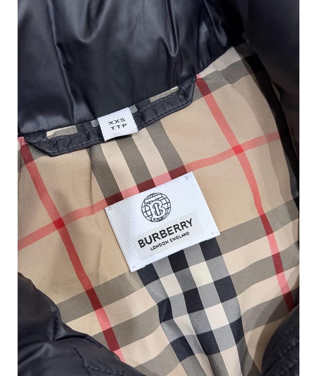 BURBERRY Черный полиэстеровый жилет, фото 3