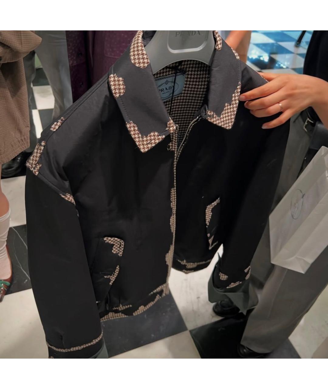 PRADA Черная хлопковая куртка, фото 4