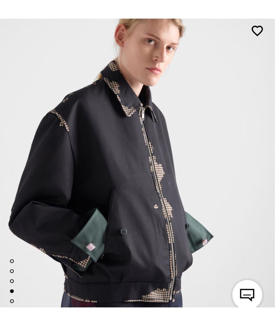 PRADA Черная хлопковая куртка, фото 6