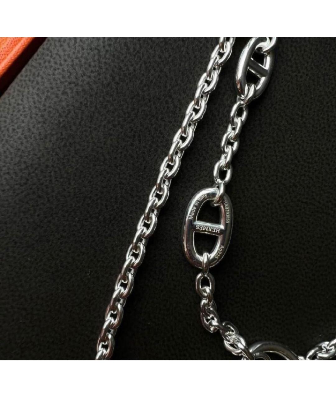 HERMES Серебряное серебряное колье, фото 2
