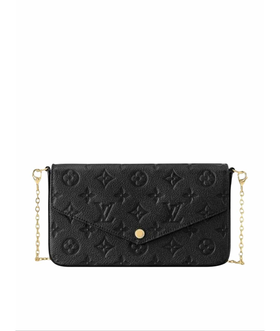 LOUIS VUITTON Черная кожаная сумка через плечо, фото 1
