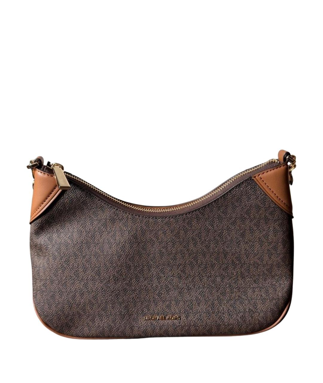 MICHAEL KORS Коричневая сумка с короткими ручками из канвы, фото 1