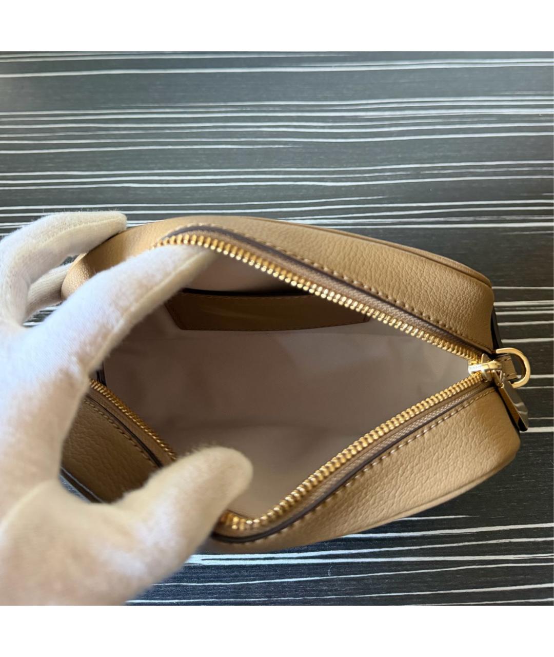 MICHAEL KORS Коричневая кожаная сумка через плечо, фото 4