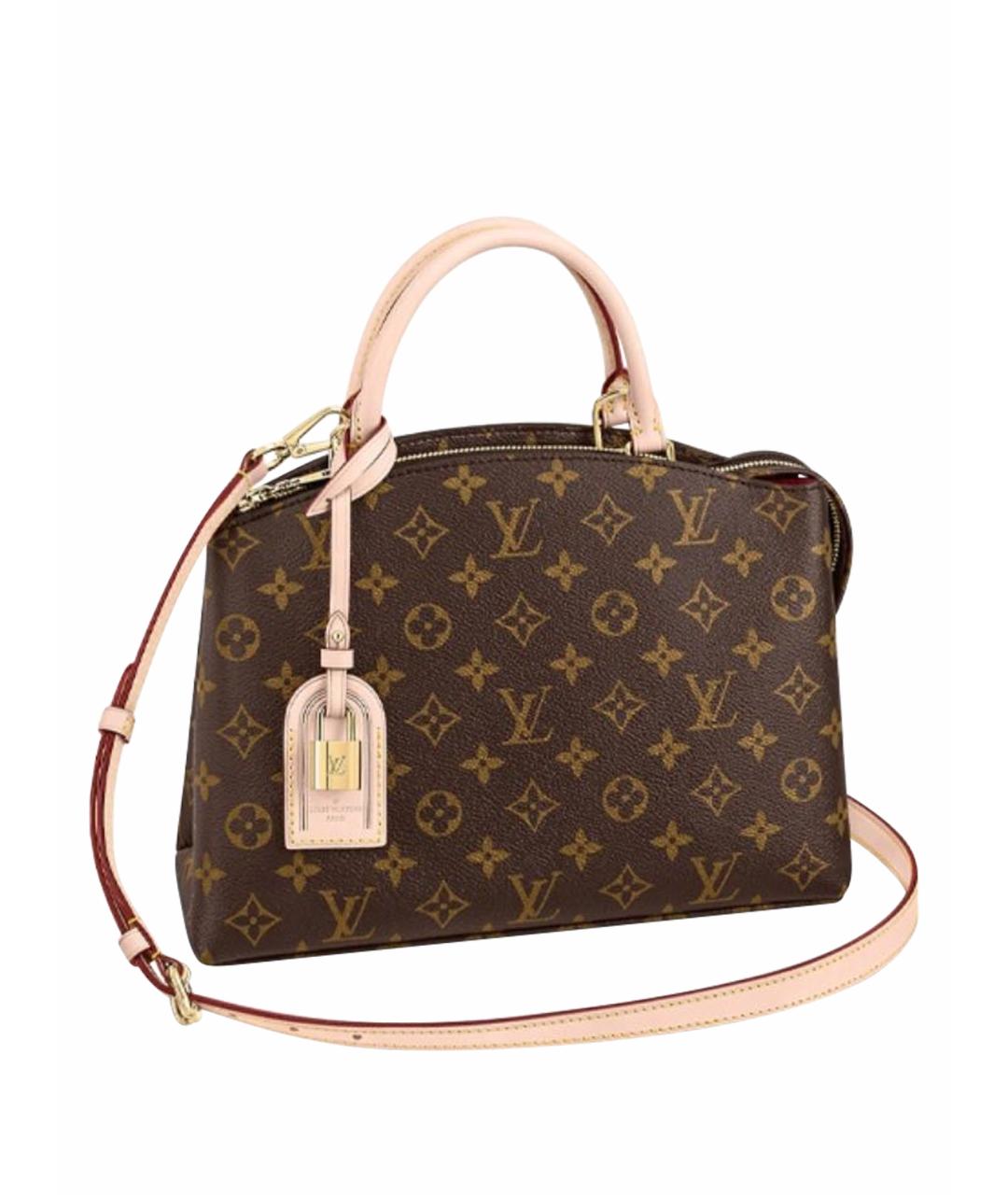 LOUIS VUITTON Коричневая сумка тоут из канвы, фото 5