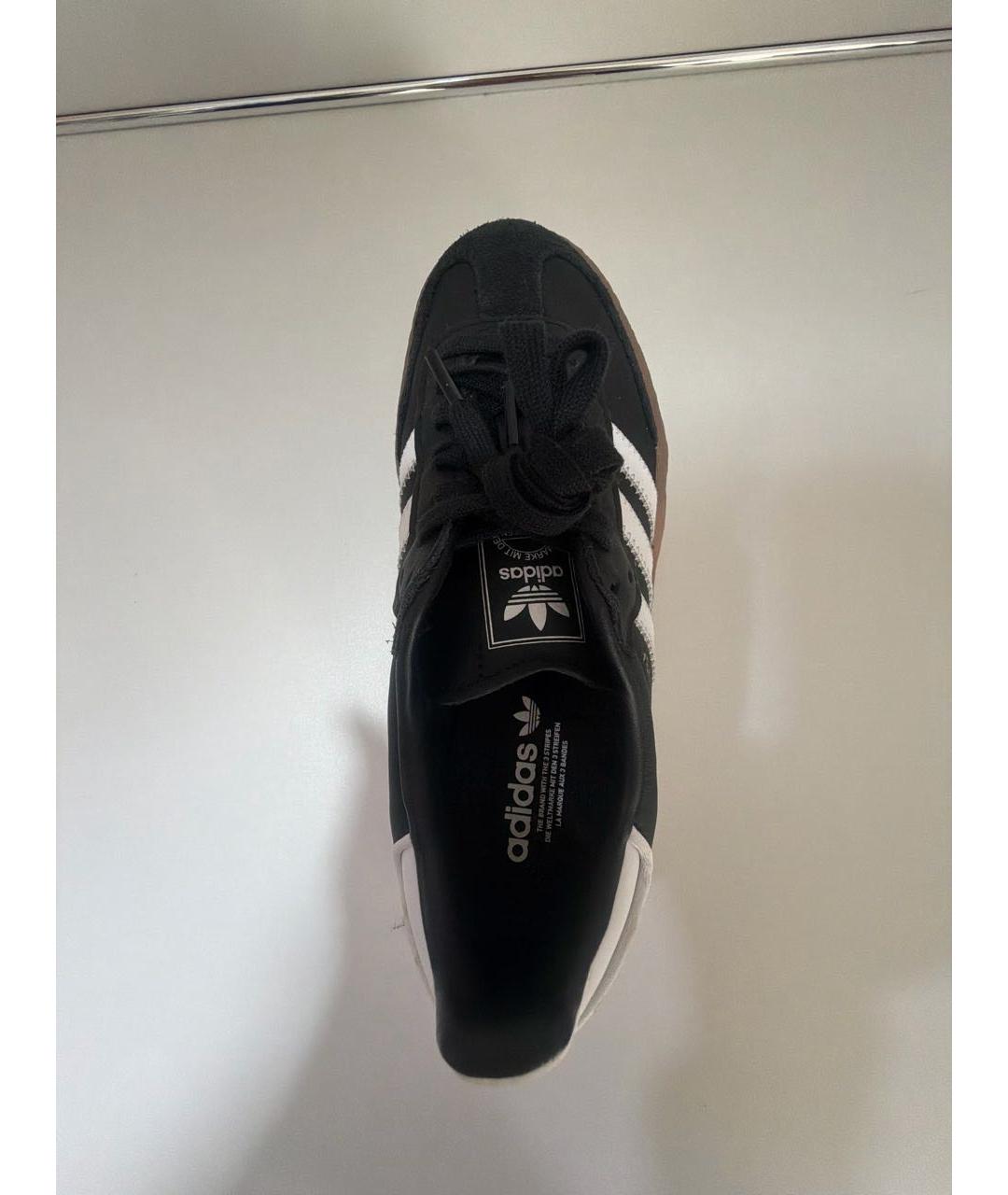 ADIDAS Черные кожаные кроссовки, фото 7