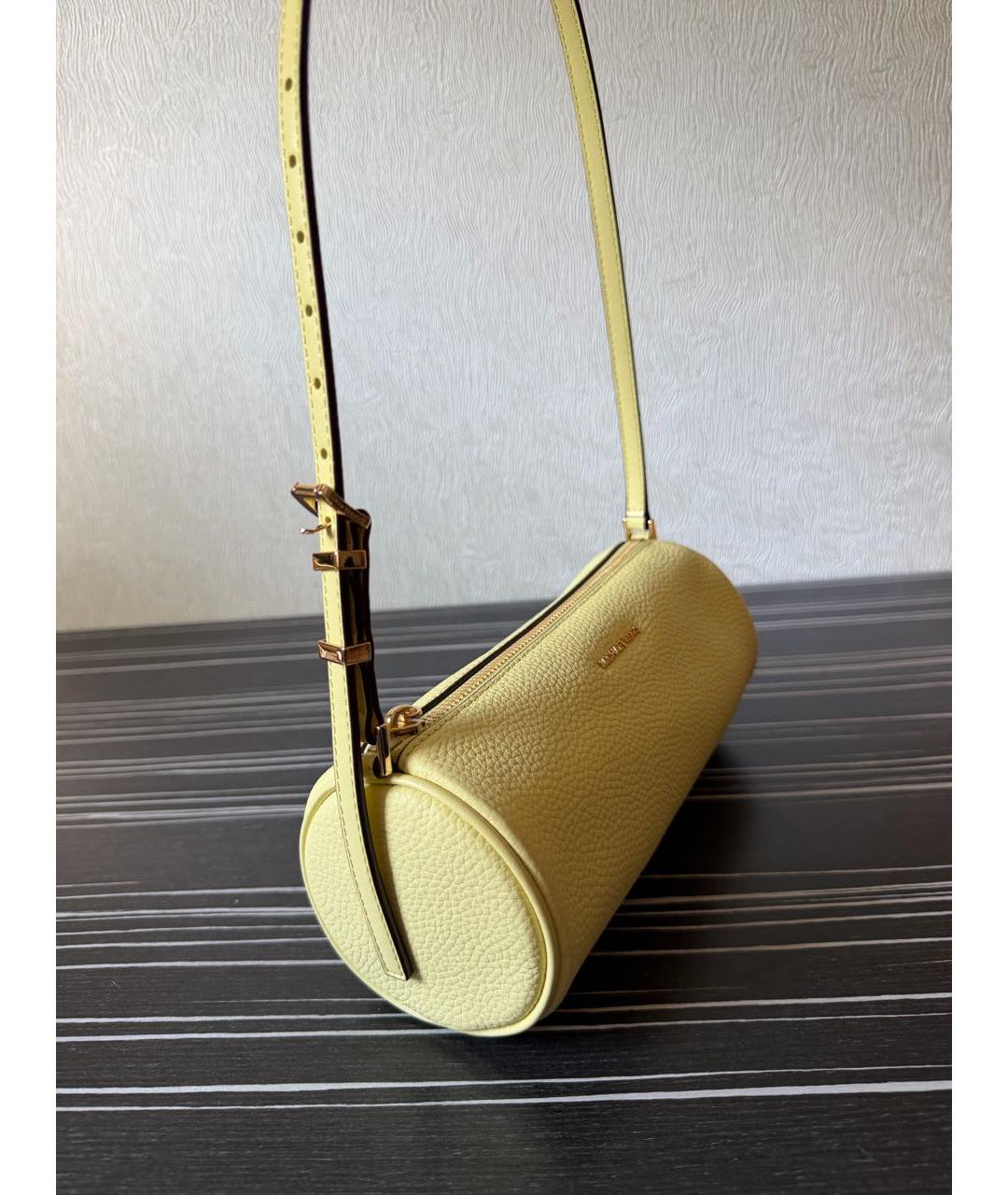 MICHAEL KORS Желтая кожаная сумка с короткими ручками, фото 2