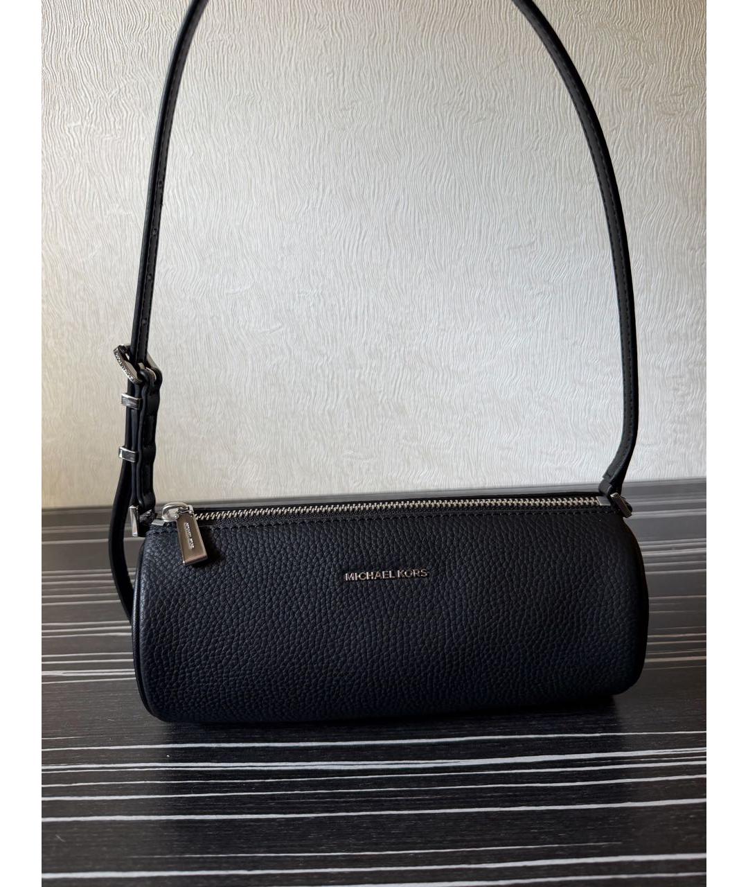 MICHAEL KORS Черная кожаная сумка с короткими ручками, фото 5