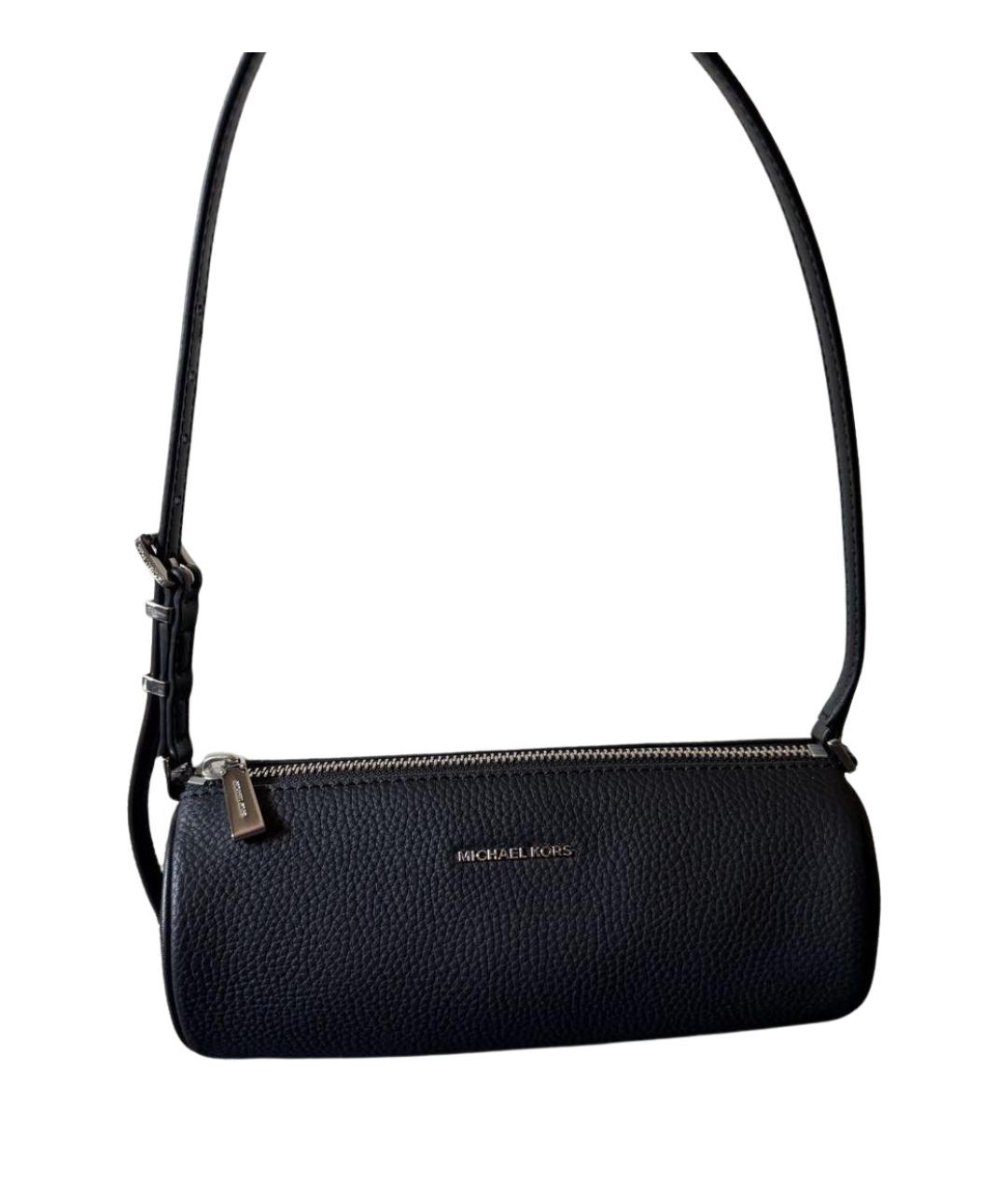 MICHAEL KORS Черная кожаная сумка с короткими ручками, фото 1