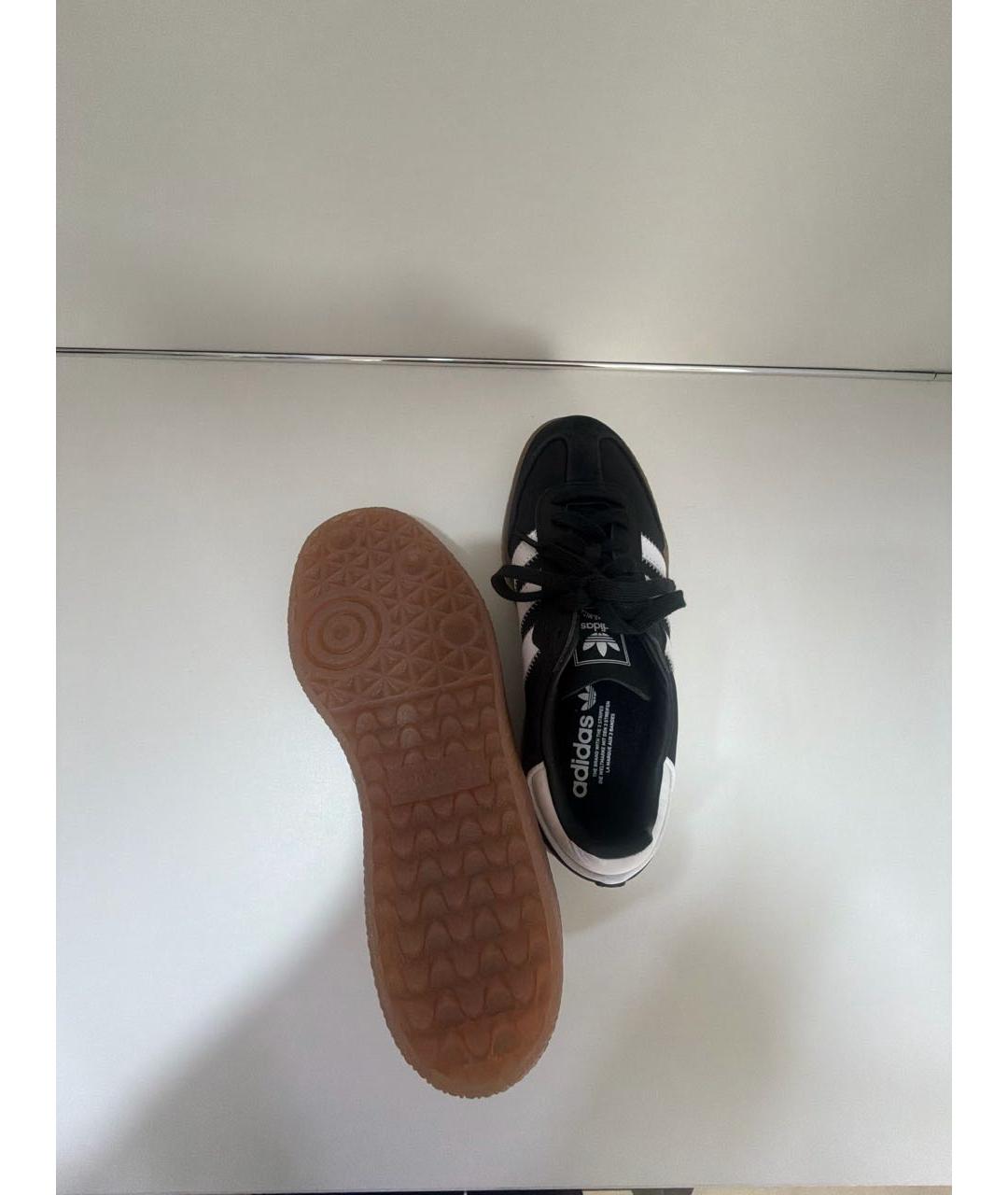 ADIDAS Черные кожаные кроссовки, фото 6