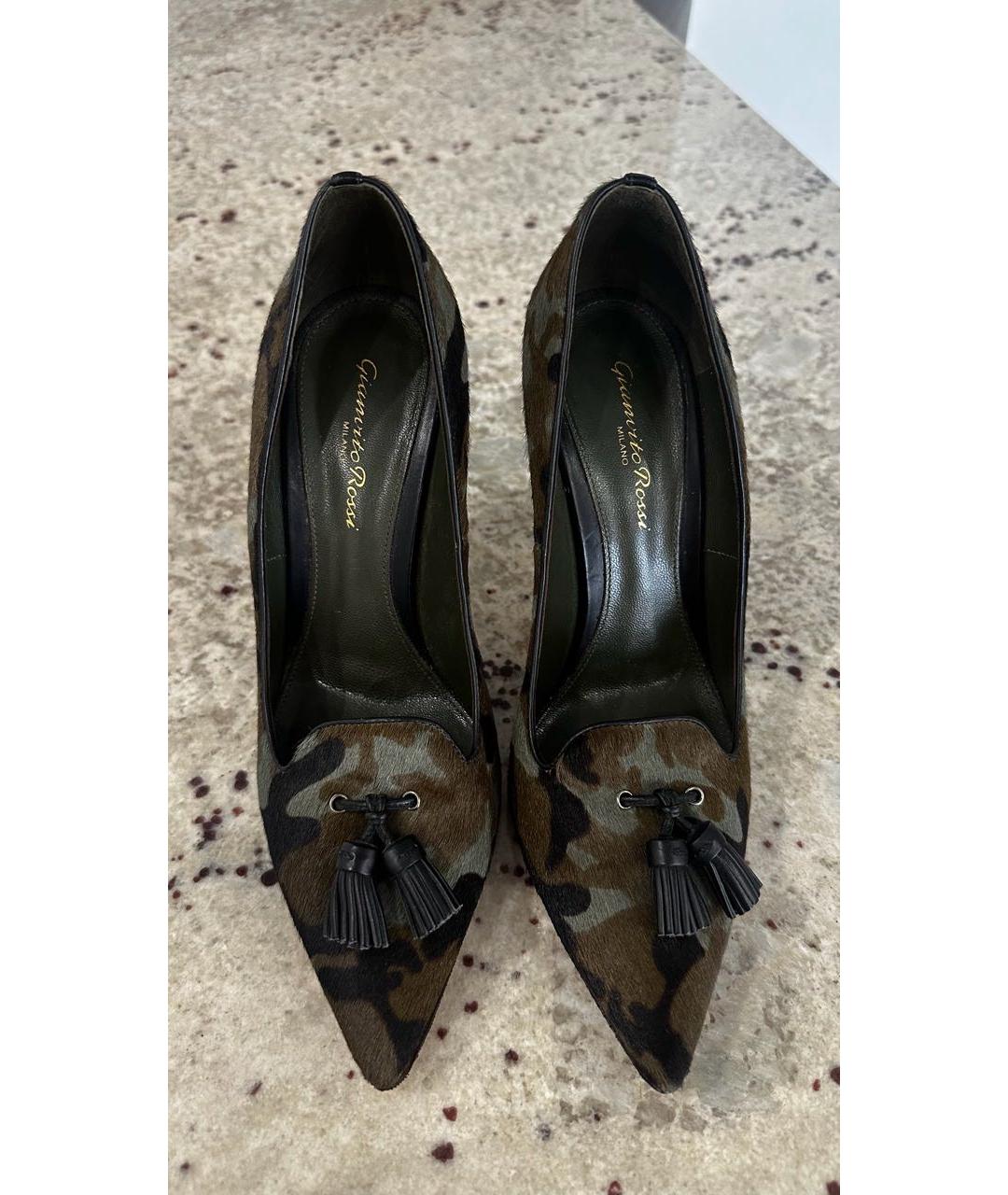 GIANVITO ROSSI Коричневые кожаные туфли, фото 2