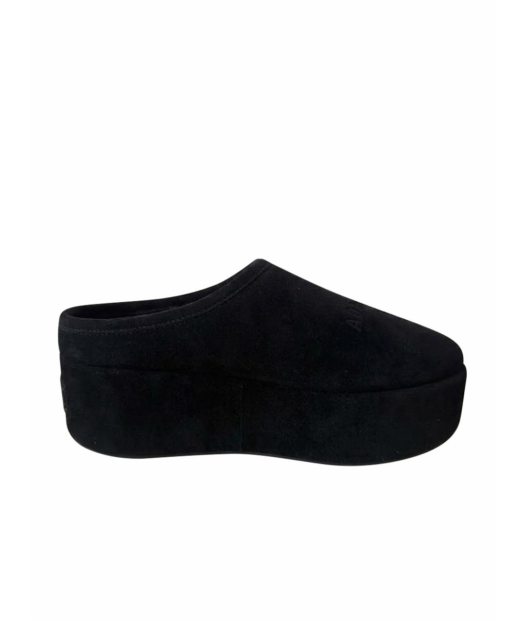 BALENCIAGA Черные кожаные мюли, фото 1