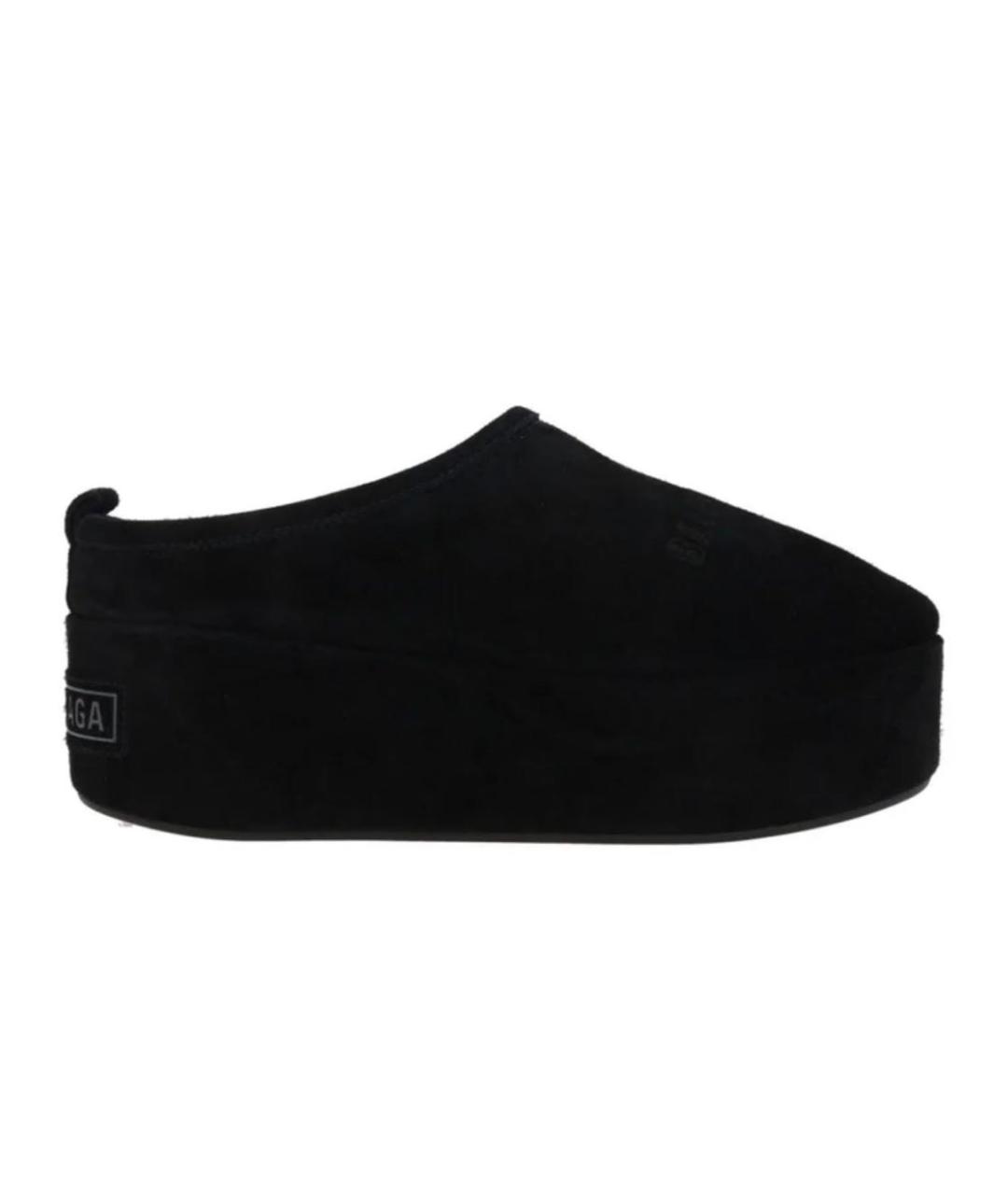 BALENCIAGA Черные кожаные мюли, фото 5