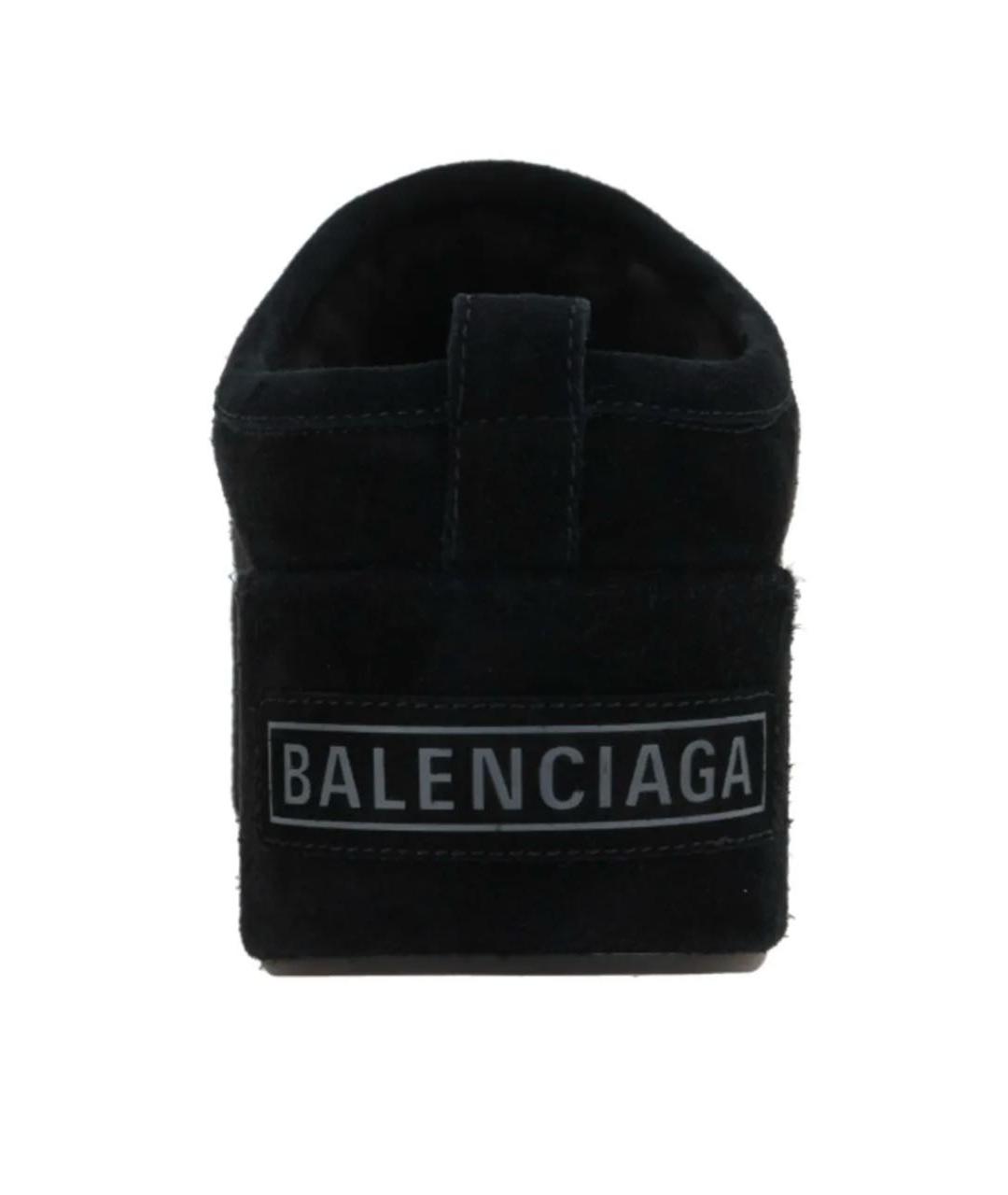 BALENCIAGA Черные кожаные мюли, фото 7