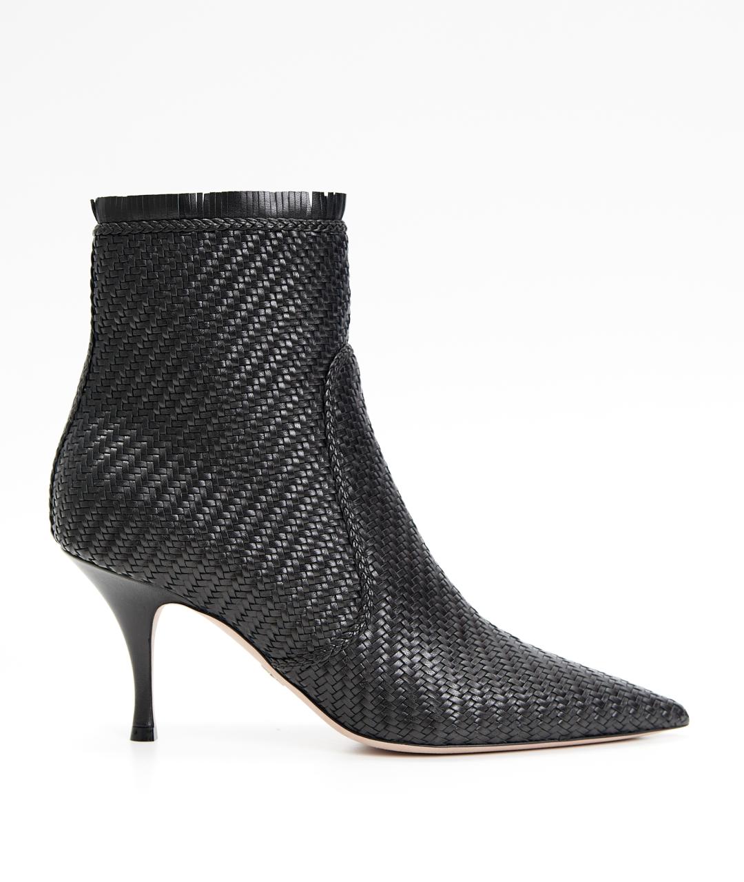 CHRISTIAN DIOR Черные кожаные ботильоны, фото 8