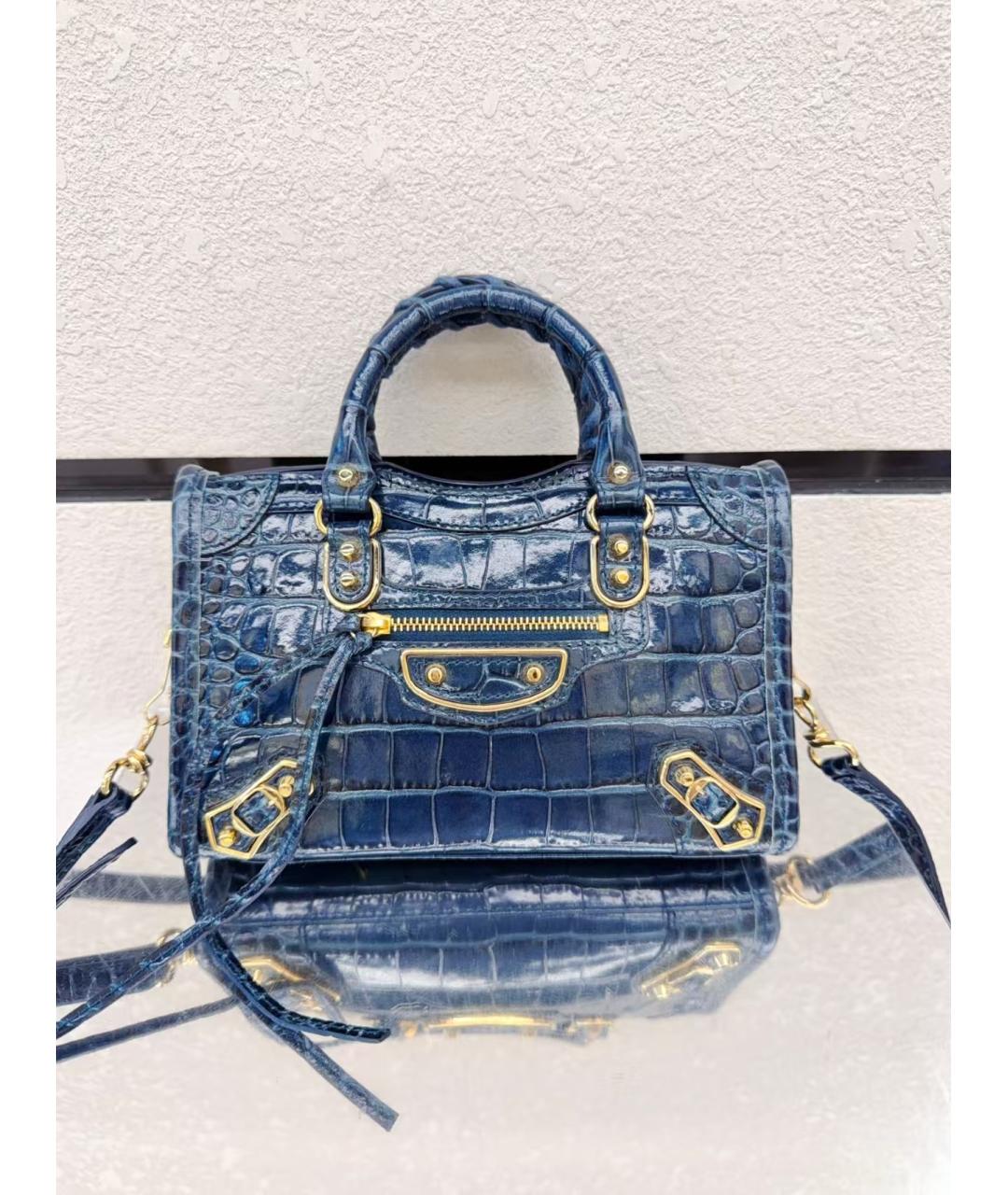 BALENCIAGA Голубая сумка через плечо, фото 3